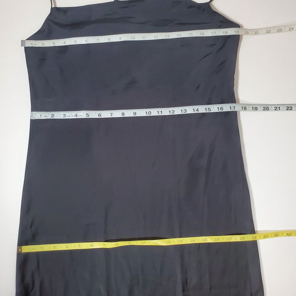 Old Navy The Occasion Women’s Maxi Dress Medium Black Satin Cowl Sleeveless - Picture 12 of 13